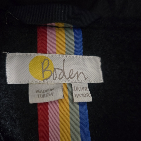 Boden Bell Teddy Wool Blend Fully Lined Coat Navy Blue Womens Size 10R - Picture 6 of 14